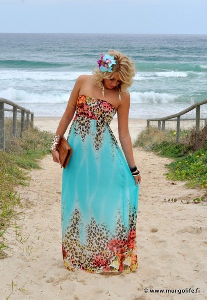 gk34rh-l-610x610-dress-torquioise-aqua-beach-aqua+blue-mint-floral+print-maxi+dress-cute+dress-summer-summer+dress-summer+outfits-strapless+dress-strapless-cheetah+print - Copy