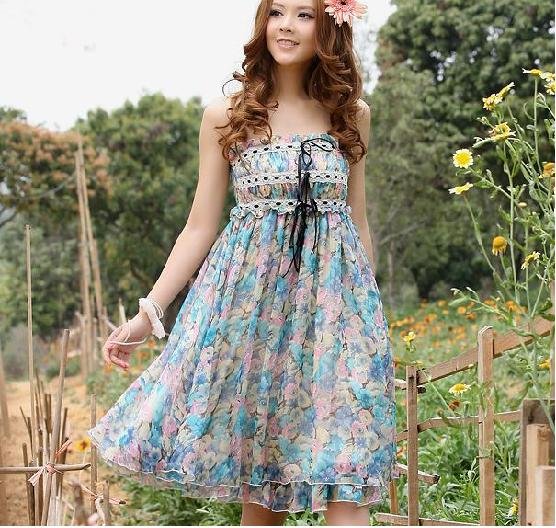 PROMOTION-Hot-Sale-Ladies-Dress-Romantic-sling-Chiffon-Women-s-dress-a-new-lace-chiffon-women