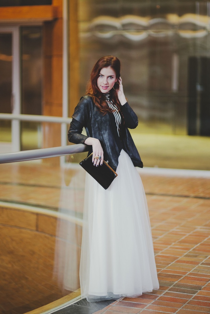 white-tulle-black-leather-jacket