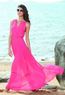 Women-Summer-Chiffon-Jersey-Side-Slit-Long-Casual-Beach-Maxi-Dress-Sleeveless-Pleated-Boho-Long-Dress - Copy