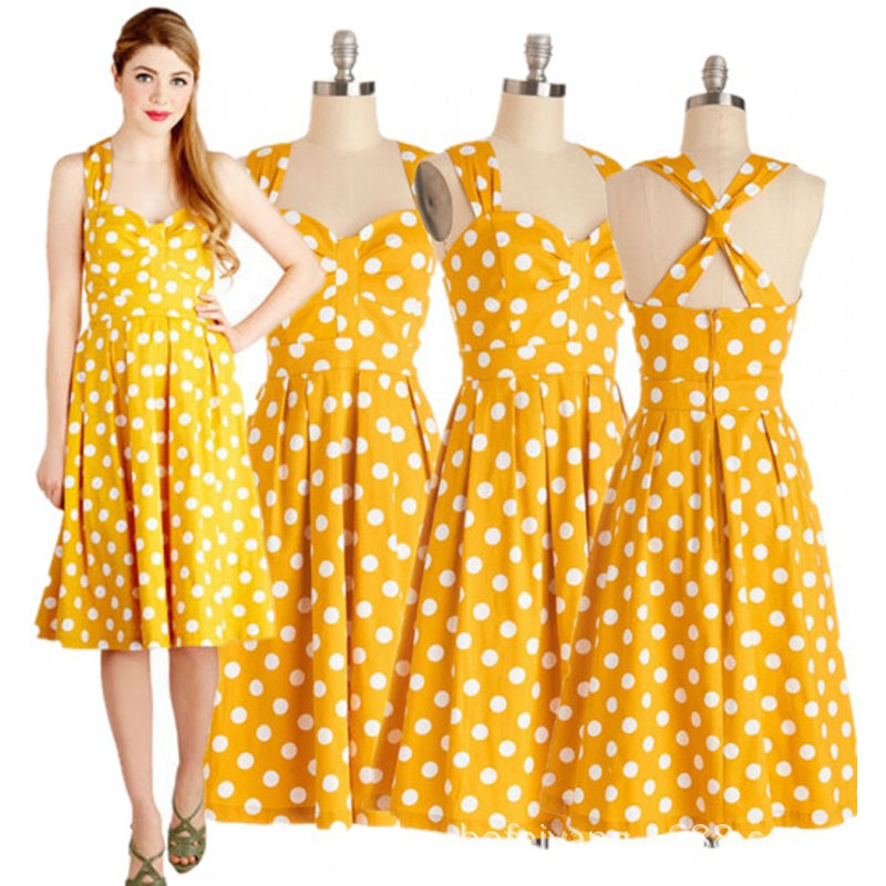 1950s-Retro-Hepburn-Style-Plus-Size-XXL-font-b-Polka-b-font-font-b-Dots-b
