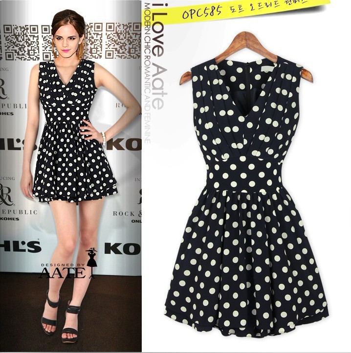 Dress-new-2014-spring-Vestidos-new-2014-Elegant-women-clothing-polka-dot-OL-dress-fashion-casual