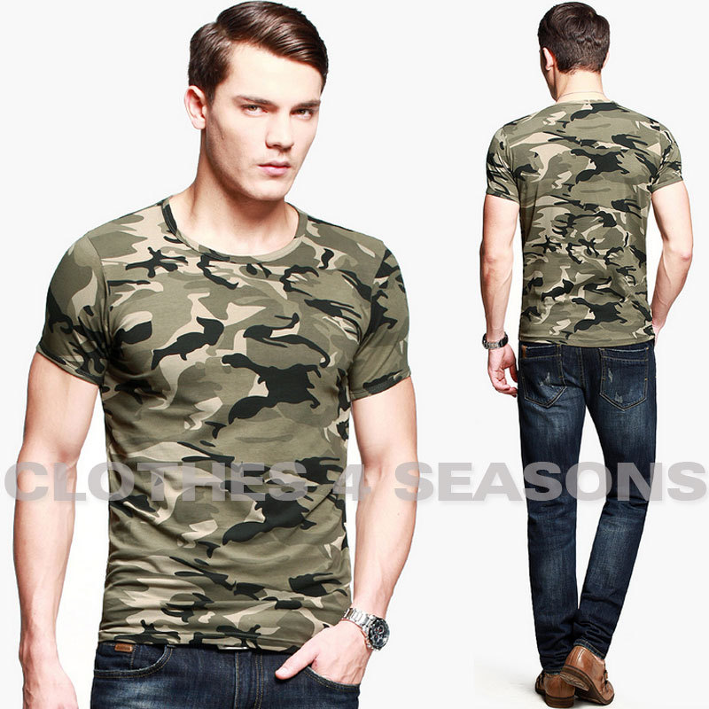 T-Shirt-Men-2014-New-Style-Fashion-Camouflage-Sport-Short-Sleeve-T-shirt-Personality-Army-Green